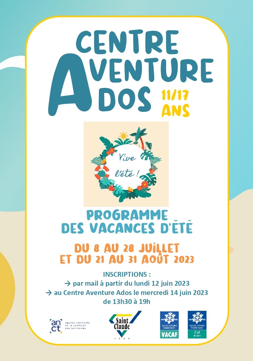 CET ÉTÉ AVEC LE CENTRE AVENTURE ADOS Saint Claude fr la ville