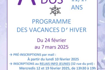 Aventure Ados : programme des vacances d’hiver